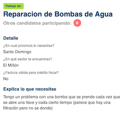 Detalle de una solicitud