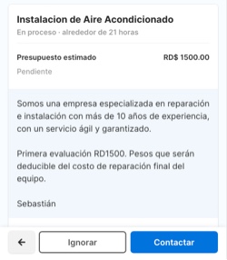 Descripción de solicitud de levantamiento